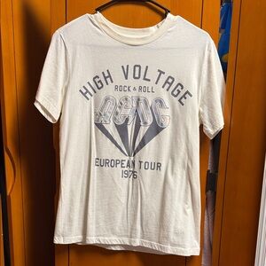 AC/DC Cream Logo T-Shirt